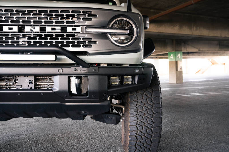 DV8 Offroad 21-22 Ford Bronco Factory Bumper Pocket Light Mount (Pair) 3in LED Pod Lights - Black Ops Auto Works
