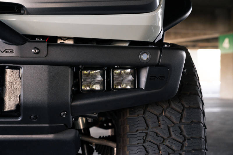 DV8 Offroad 21-22 Ford Bronco Factory Bumper Pocket Light Mount (Pair) 3in LED Pod Lights - Black Ops Auto Works