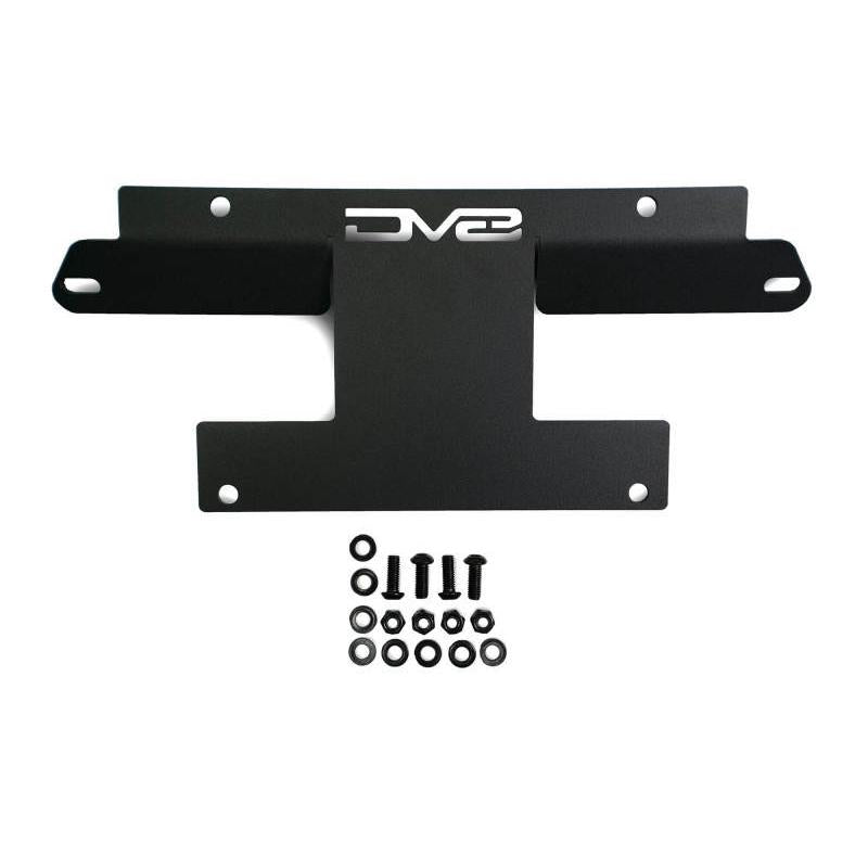 DV8 Offroad 21-22 Ford Bronco Factory Front Bumper Licence Relocation Bracket - Front - Black Ops Auto Works