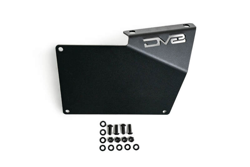 DV8 Offroad 21-22 Ford Bronco Factory Front Bumper License Relocation Bracket - Side - Black Ops Auto Works