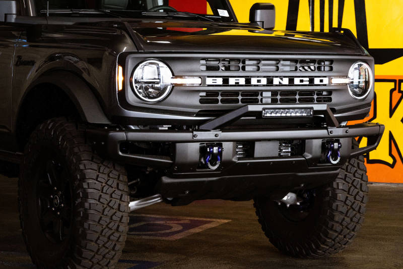 DV8 Offroad 21-22 Ford Bronco Factory Modular Front Bumper Bull Bar - Black Ops Auto Works