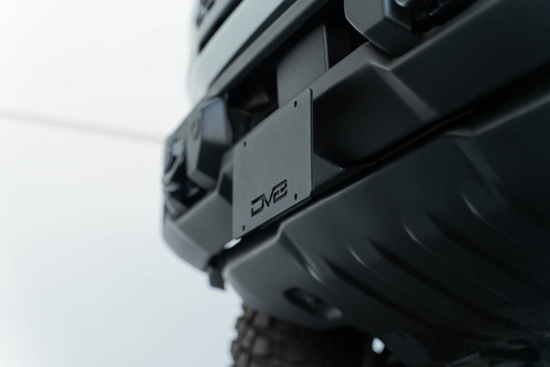 DV8 Offroad 21-23 Ford Bronco Capable Bumper Front License Plate Mount-License Plate Relocation-DV8 Offroad-810087812775-