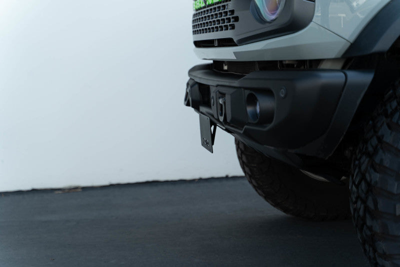 DV8 Offroad 21-23 Ford Bronco Capable Bumper Front License Plate Mount-License Plate Relocation-DV8 Offroad-810087812775-