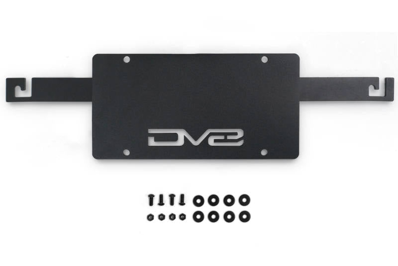 DV8 Offroad 21-23 Ford Bronco Capable Bumper Front License Plate Mount-License Plate Relocation-DV8 Offroad-810087812775-