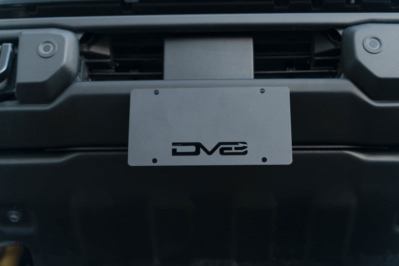 DV8 Offroad 21-23 Ford Bronco Capable Bumper Front License Plate Mount-License Plate Relocation-DV8 Offroad-810087812775-