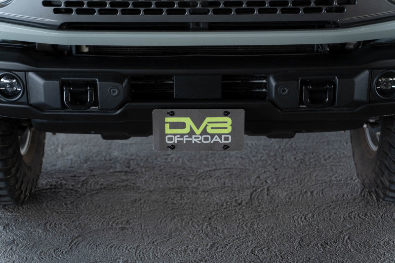 DV8 Offroad 21-23 Ford Bronco Capable Bumper Front License Plate Mount-License Plate Relocation-DV8 Offroad-810087812775-