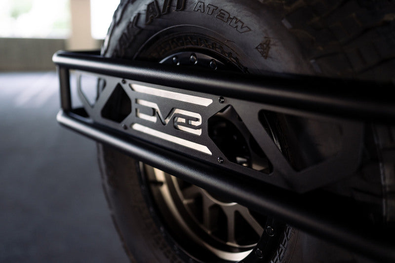 DV8 Offroad 21-23 Ford Bronco Spare Tire Guard & Accessory Mount - Black Ops Auto Works