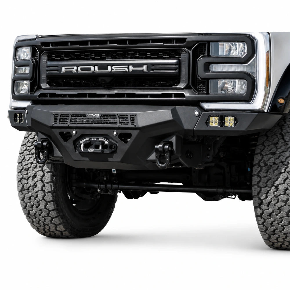DV8 Offroad FBFF2-06 Ford Super Duty front bumper with winch mount