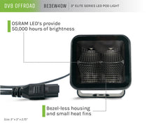 Load image into Gallery viewer, DV8 Offroad 3in Cube LED Light 40W Pod Light 5W LED - Black Ops Auto Works