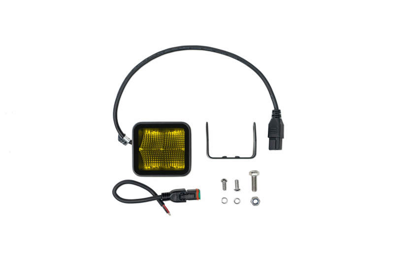 DV8 Offroad 3in Elite Series LED Amber Pod Light - Black Ops Auto Works