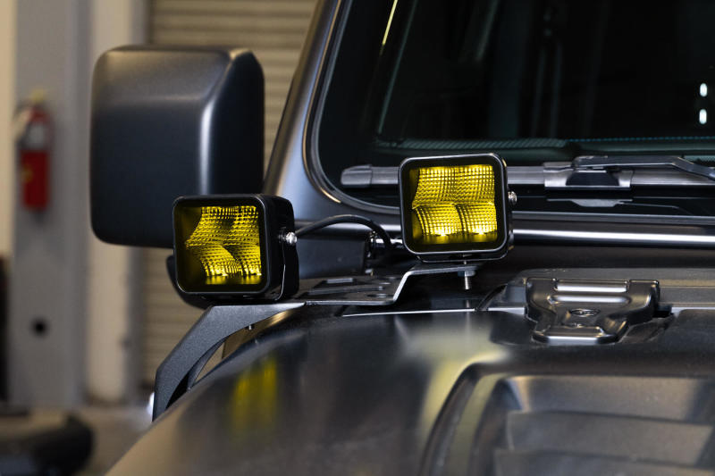 DV8 Offroad 3in Elite Series LED Amber Pod Light - Black Ops Auto Works