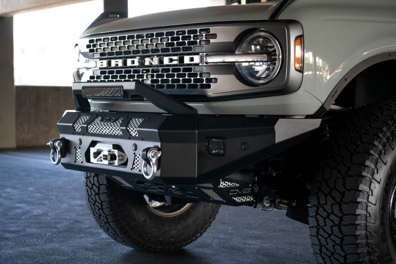 DV8 Offroad Bull Bar Add-On For DV8 Ford Bronco Bumpers - Fits 13in Elite Series Light Bar - Black Ops Auto Works