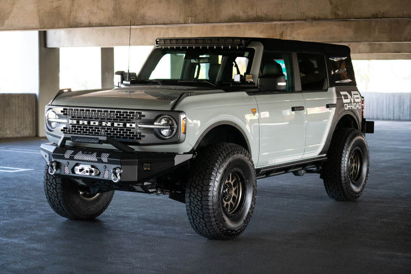 DV8 Offroad Bull Bar Add-On For DV8 Ford Bronco Bumpers - Fits 13in Elite Series Light Bar - Black Ops Auto Works