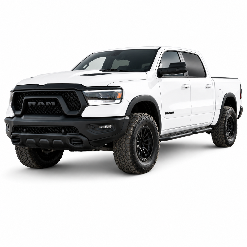 DV8 Offroad 19-25 RAM 1500 Crew Cab OE Plus Side Steps - Black Steel - DV8 Offroad DVESRDR1-01