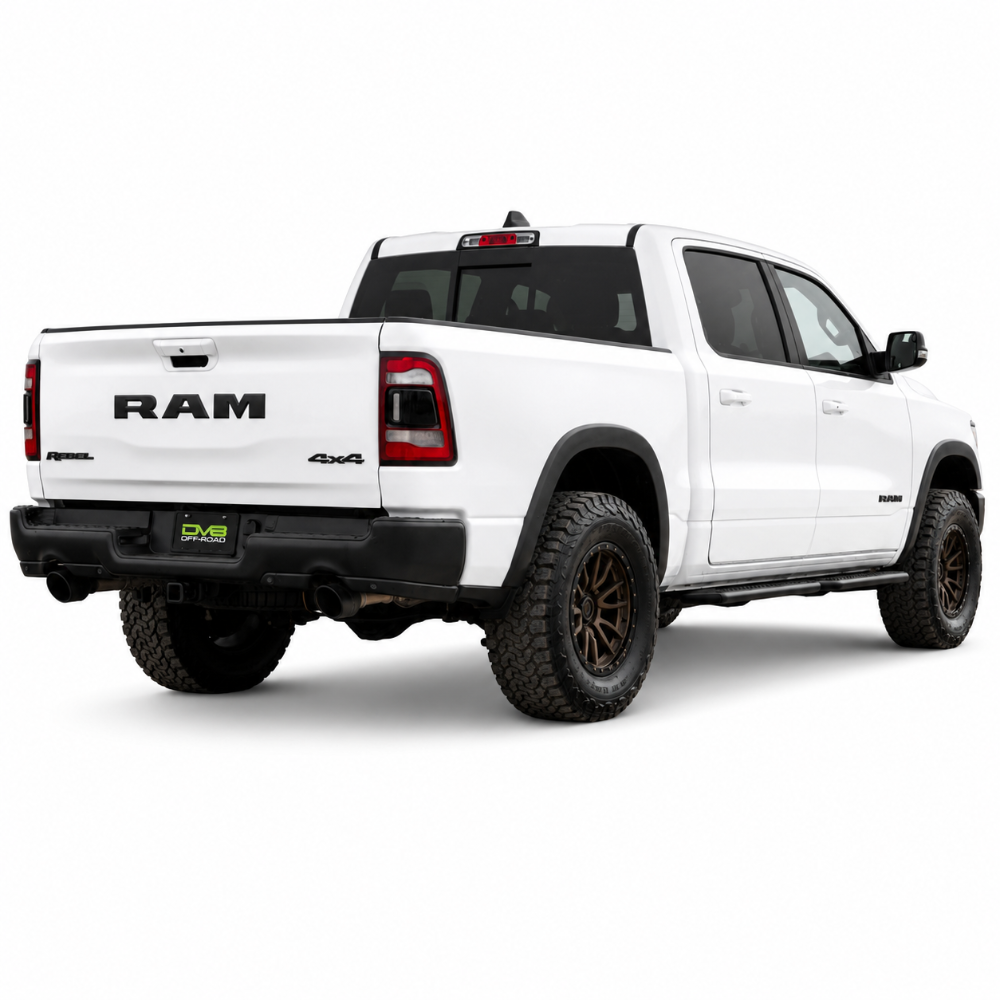 DV8 Offroad 19-25 RAM 1500 Crew Cab OE Plus Side Steps - Black Steel - DV8 Offroad DVESRDR1-01