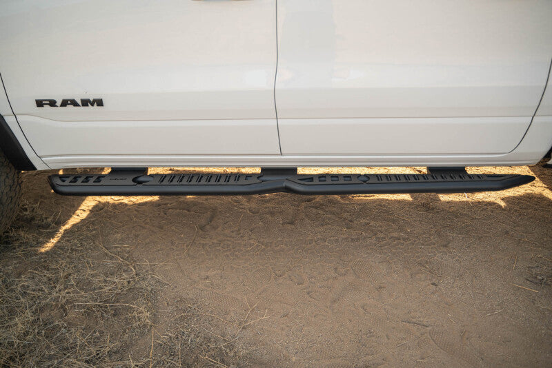 DV8 Offroad 19-25 RAM 1500 Crew Cab OE Plus Side Steps - Black Steel - DV8 Offroad DVESRDR1-01