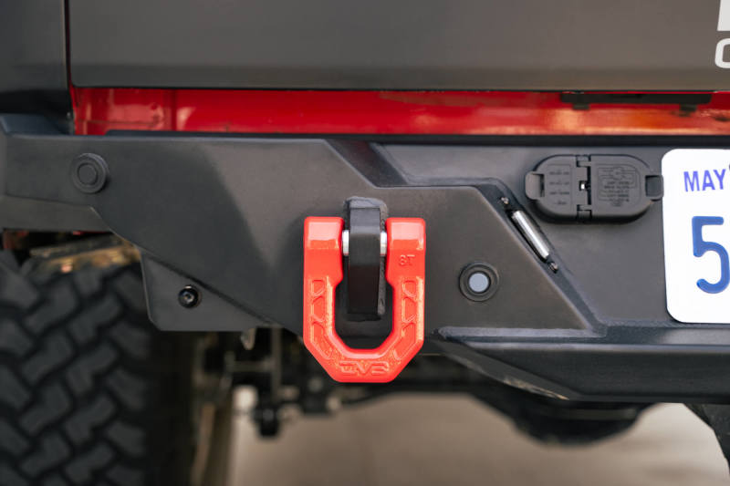 DVEUNSK-01RD-DV8 Offroad Elite Series D-Ring Shackles - Pair (Red)-Bumper Accessories-DV8 Offroad