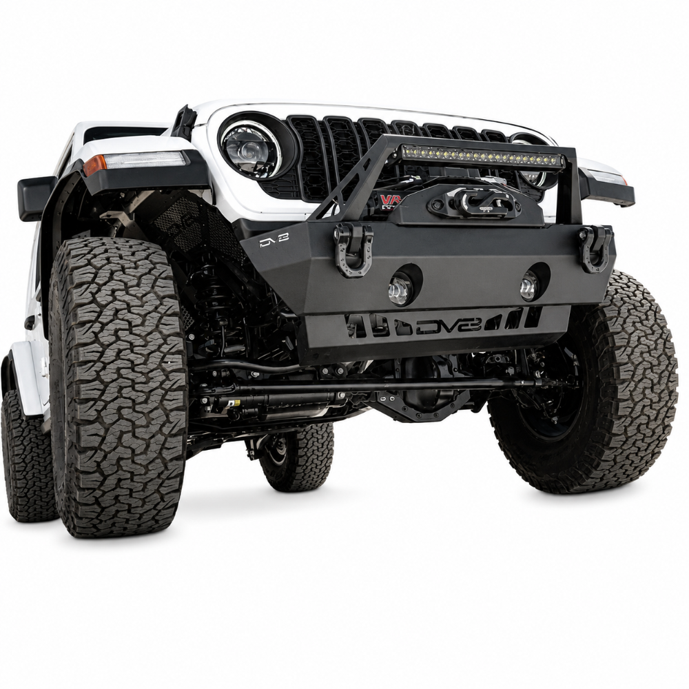 DV8 Offroad Jeep differential armor with micro-texture black powder coat finish