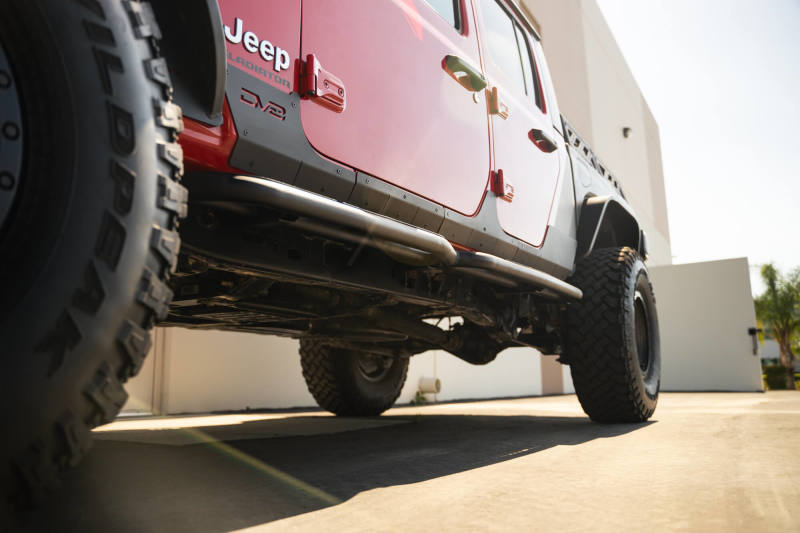 DVESRGL-08-DV8 Offroad 20-23 Jeep Gladiator JT Body/Pinch Weld Mounted Step-Side Steps-DV8 Offroad