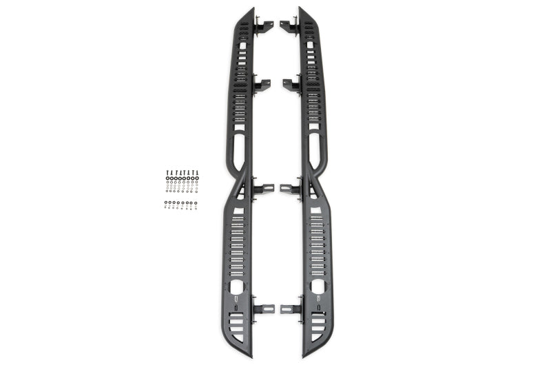 DVESRGL-08-DV8 Offroad 20-23 Jeep Gladiator JT Body/Pinch Weld Mounted Step-Side Steps-DV8 Offroad