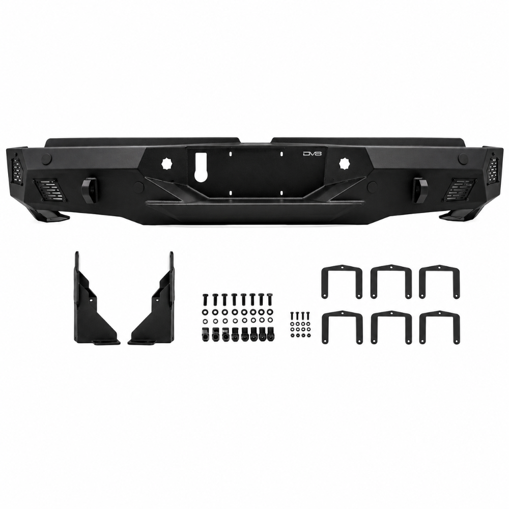 DV8 Offroad Spec Series rear bumper installed on 2014-2021 Toyota Tundra