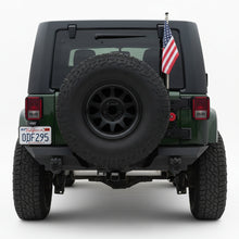 Load image into Gallery viewer, Close-up of the mount installed on a DV8 exterior molle panel on a rear window rack.
