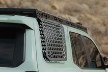 Load image into Gallery viewer, DV8 window molle panel installed on 2025-2026 Toyota 4Runner roof rack, side view