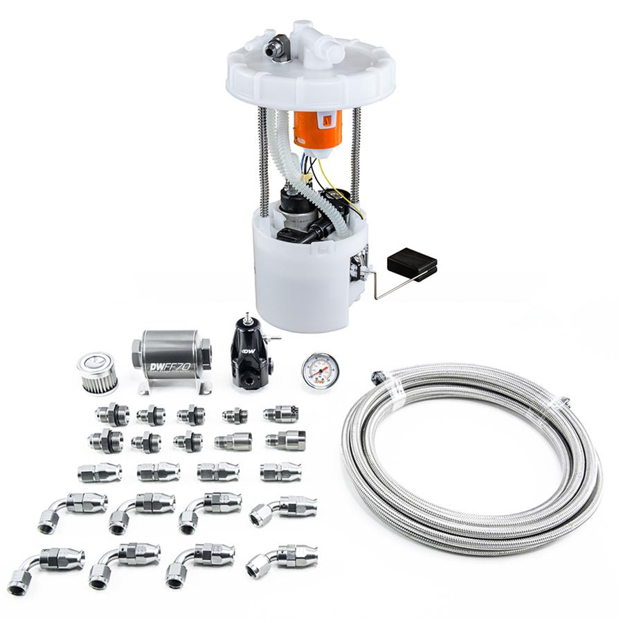 DeatschWerks 06-11 Honda Civic Si K20 DW400 Pump Module & Return Kit w/PTFE Fuel Lines - Black Ops Auto Works