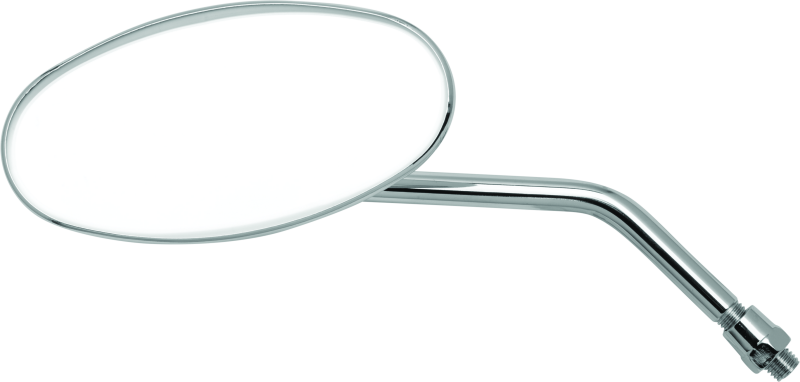BKM600804-BikeMaster Adjustable Oval Mirror 10mm - Each -Chrome-Side Mirrors-Bike Master