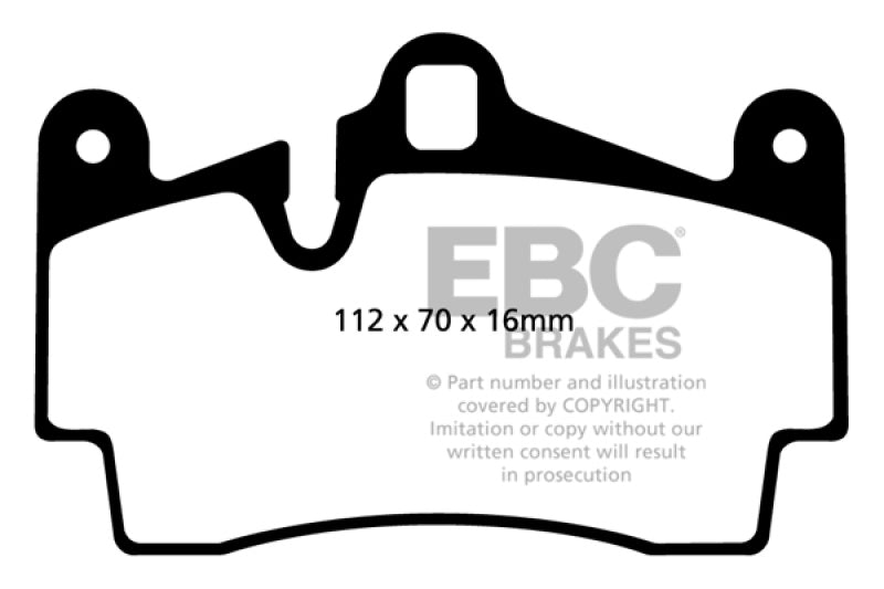 EBC 11-15 Audi Q7 3.0 Supercharged Extra Duty Rear Brake Pads-Brake Pads - Performance-EBC