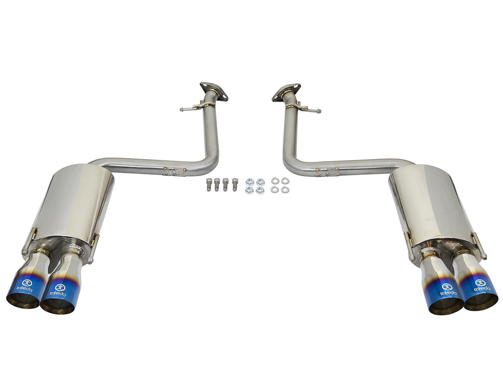 aFe aFe Takeda 16-17 Lexus RC 200T 2.0L (t) 2in. SS Axle-Back Exhaust System w/Polished Blue Tips
