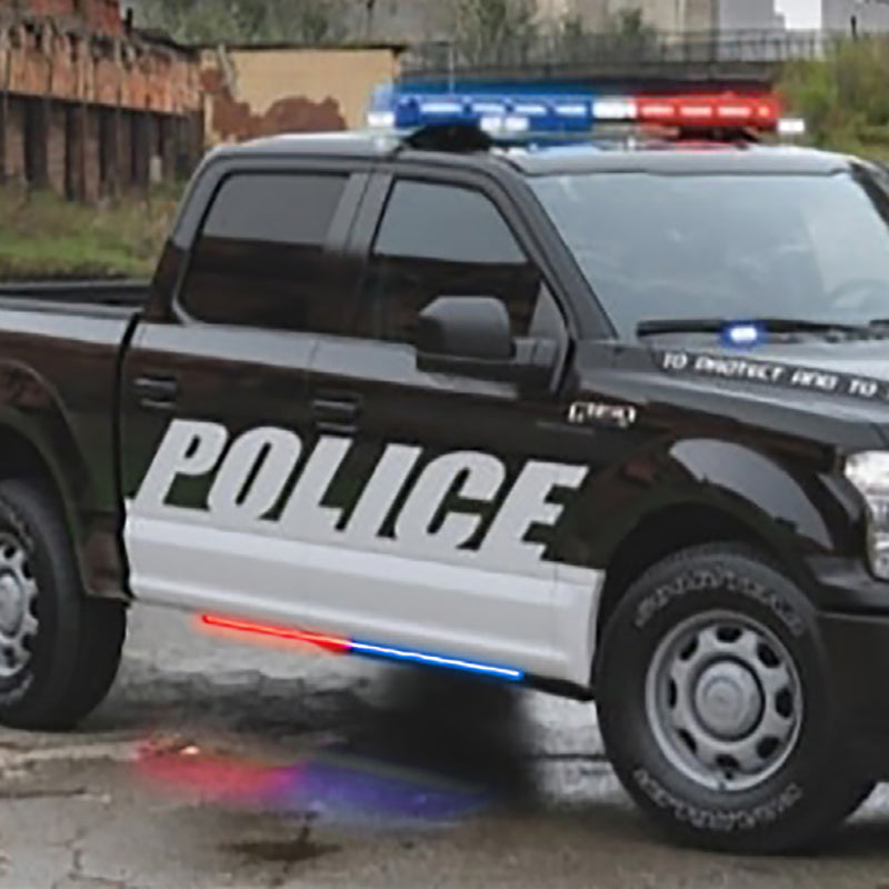 Putco 15-23 Ford F-150 Blade Rocker Kits Sideliners - Red/Blue w/ White Override-Light Mounts-Putco