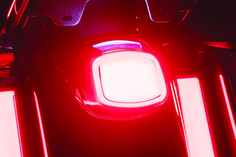 KUR2910-Kuryakyn Tracer LED Taillight Red Lens With License Light-Brackets-Kuryakyn