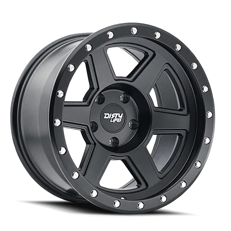 DLW9315-7983MB12-Dirty Life 9315 Compound 17x9 / 6x139.7 BP / -12mm Offset / 106mm Hub Matte Black Wheel-Wheels - Cast-Dirty Life