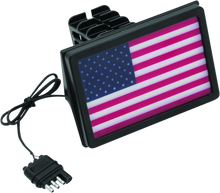 Load image into Gallery viewer, KUR2893-Kuryakyn Freedom Flag LED Hitch Cover Black-Brackets-Kuryakyn