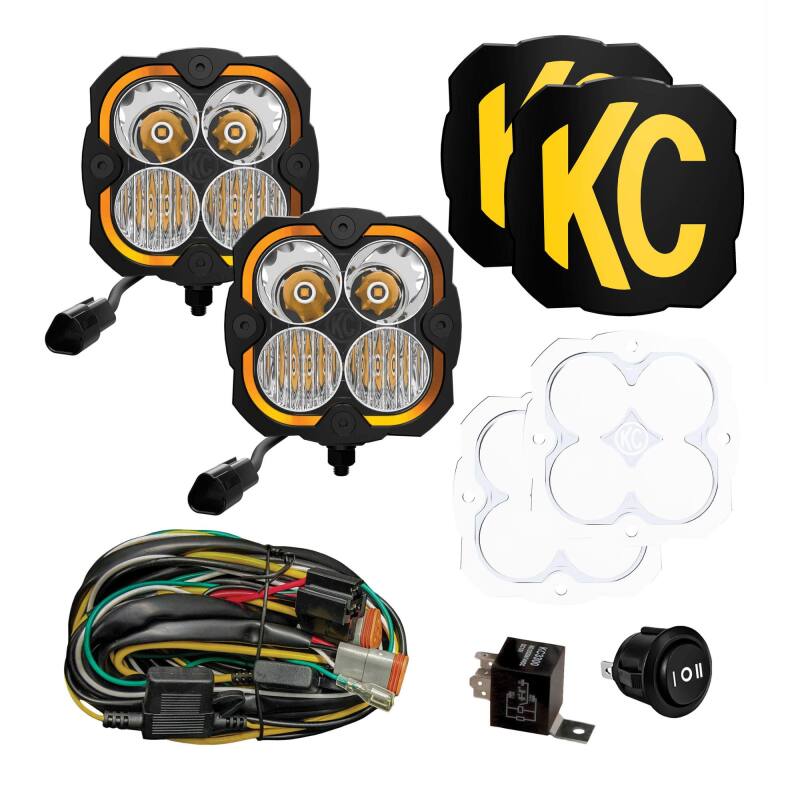 KCL289-KC HiLiTES FLEX ERA 4 - 2-Light Master Kit-Light Bars & Cubes-KC HiLiTES