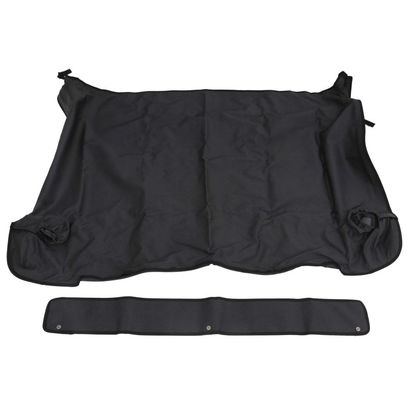 RAM741036-Rampage 2018-2022 Jeep Wrangler(JL) 4-Door Tonneau Cover w/ Tailgate Bar Kit - Black Diamond-Soft Tops-Rampage