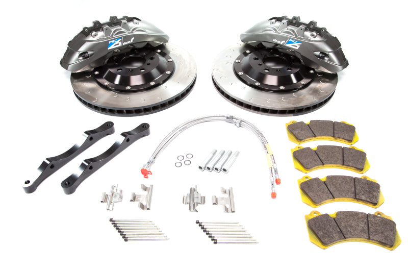 ALCBKF7059ZG04-Alcon 2009+ Nissan GT-R R35 412x36mm Rotor Grey 6 Piston Caliper RC6 Front Axle Kit-Big Brake Kits-Alcon
