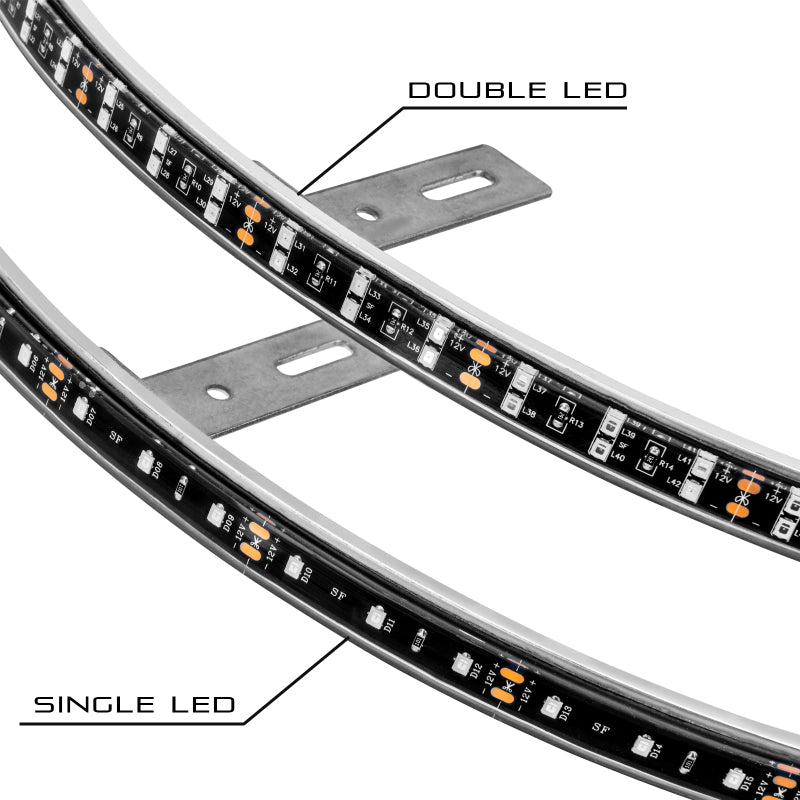 Oracle LED Illuminated Wheel Rings - Double LED - Blue-Light Strip LED-ORACLE Lighting