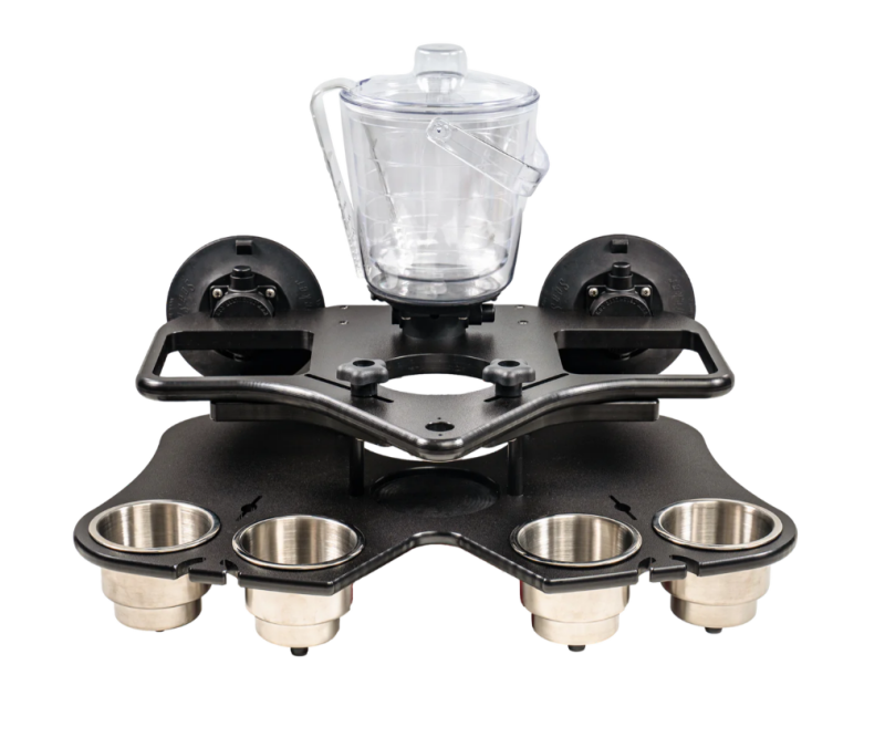 SEAMC5348B-SeaSucker Double Decker Party Barge Portable Bar - Black-Cup Holders-SeaSucker
