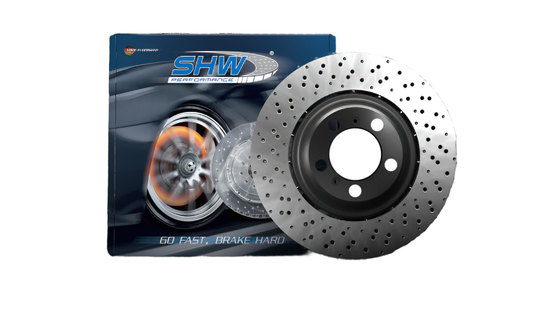 SHWBRL48253-SHW 19-21 BMW M2 Competition 3.0L Left Rear Cross-Drilled Lightweight Brake Rotor (34118072019)-Brake Rotors - Drilled-SHW Performance