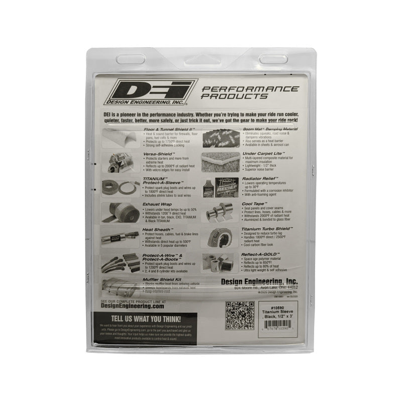 DEI Protect-A-Sleeve 1/2in ID x 3ft Universal - Titanium-Thermal Sleeves-DEI