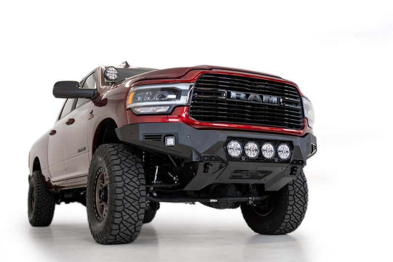 ADDF560014110103-Addictive Desert Designs 19-21 Ram 2500/3500 Bomber Front Bumper (Rigid)-Bumpers - Steel-Addictive Desert Designs