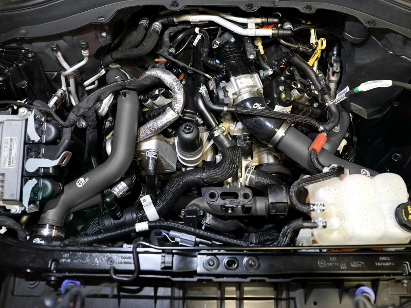 aFe 20-23 Ford Explorer ST V6 3.0L (tt) BladeRunner Aluminum Hot and Cold Charge Pipe Kit - Black-Intercoolers-aFe