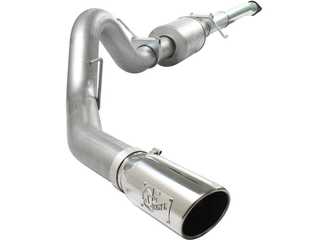 aFe aFe Atlas Exhaust 4in Aluminized Cat-Back w/ 304 SS Polished Tip 11-13 Ford F-150 EcoBoost V6 3.5L