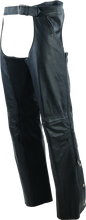 Load image into Gallery viewer, RIV094420-River Road Plains Leather Chaps Black - Large-Pants-River Road