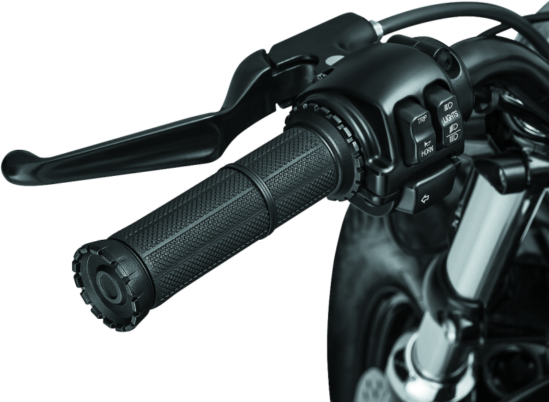 KUR3582-Kuryakyn Riot Grips Dual Cable Satin Black-Grips-Kuryakyn