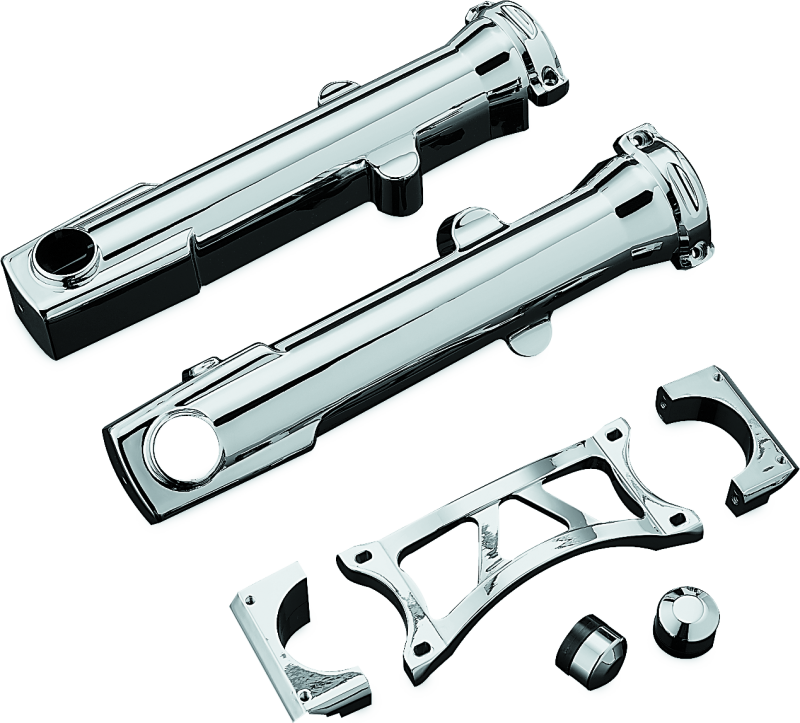 KUR7202-Kuryakyn Fork Skins For 04-Up XL Chrome-Exterior Trim-Kuryakyn