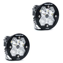 Load image into Gallery viewer, Baja Designs Squadron-R 2.0 Pro LED light pod pair, black round bezel, no harness