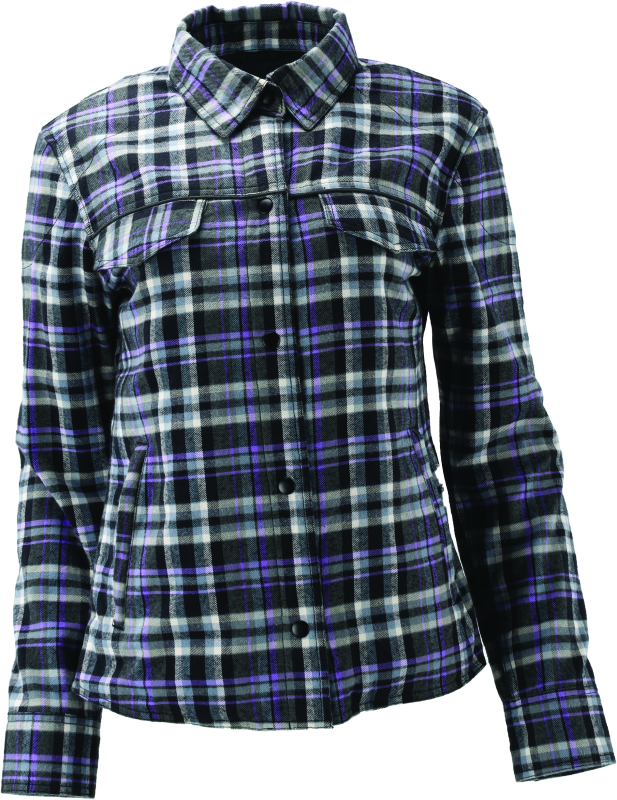 RIV094529-River Road Cameo Flannel Moto Shirt Womens - Large-Shirts-River Road